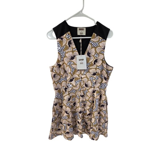 NWT ASOS Africa × Chichia Honeysuckle Fit & Flare Mini Dress Size 0X Office - Picture 2 of 8